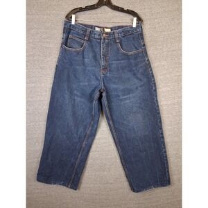 Southpole Mens Jeans 36 Dark Blue Denim Wide Leg Baggy Streetwear VTG  Y2K 90s‎